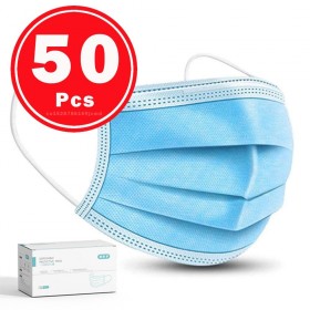 Máscaras Descartável Triplas TNT com Elástico e Clip Nasal 